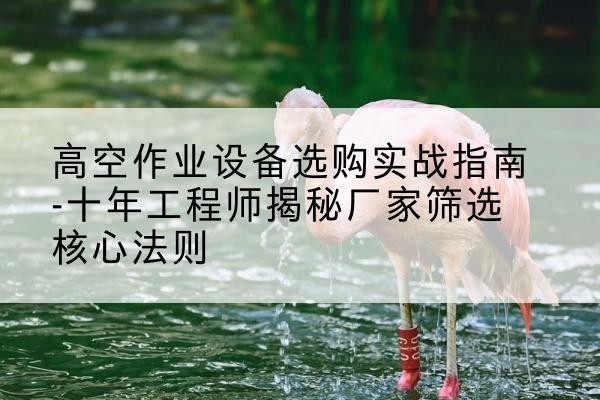 如东剪叉式升降机厂家-高空作业设备选购实战指南-十年工程师揭秘厂家筛选核心法则